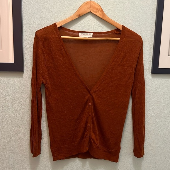Burnt Orange Cardigan - Picture 1 of 5